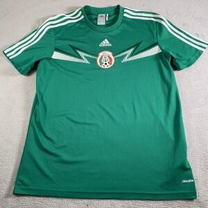 Mexico National Team Shirt Mens Large Green Soccer Adidas Climalite Jersey 2013